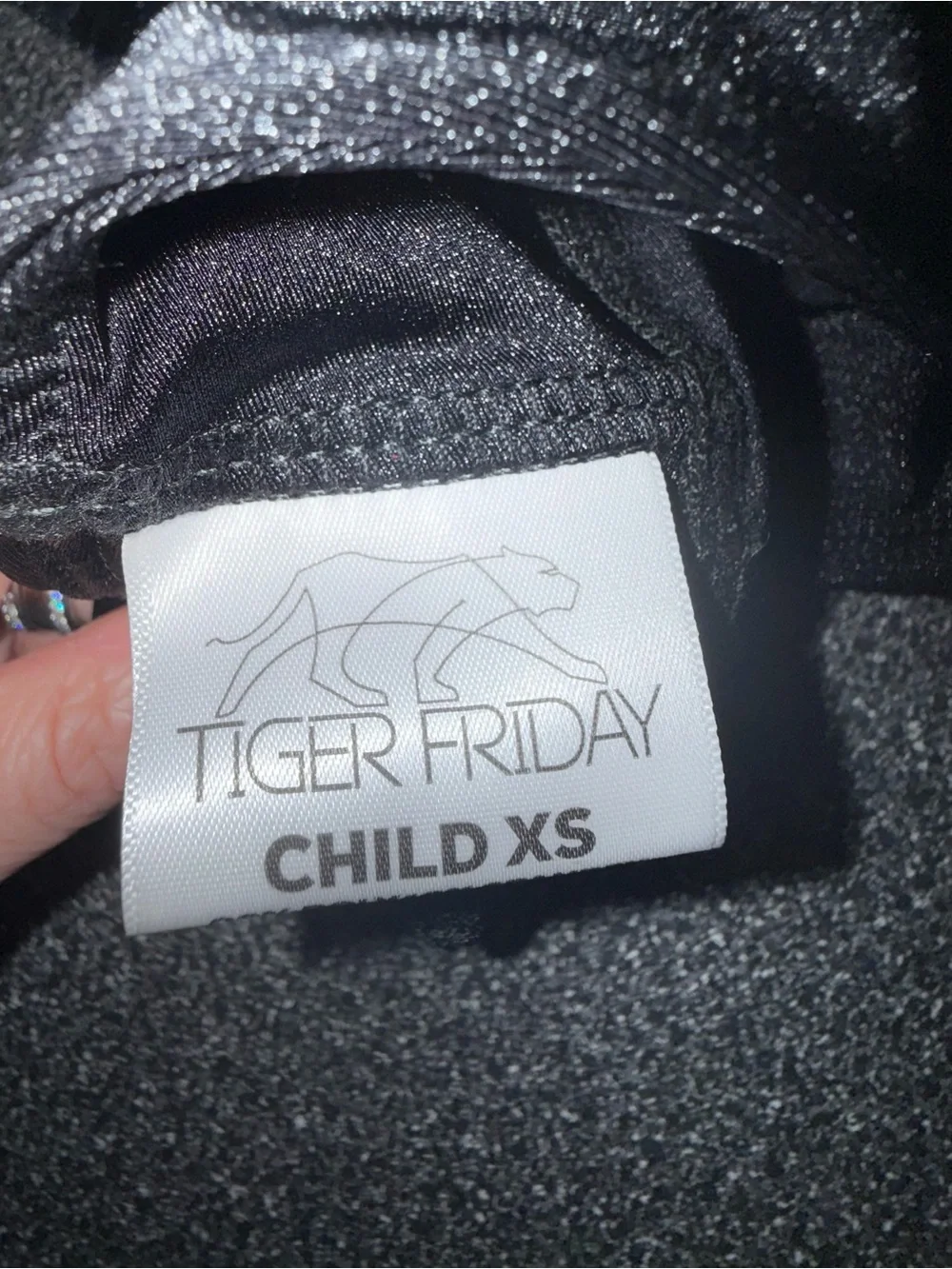 Tiger Friday Black 2 Piece Dance Set Bra Top and Shorts Size Child X-Small